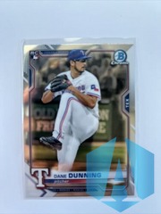 2021 Bowman Chrome #75 Dane Dunning Rangers Rookie